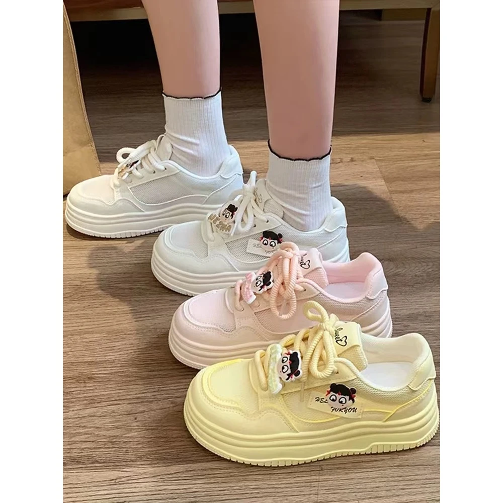 夏季新款百搭透气拼色厚底复古休闲运动德训鞋LX55