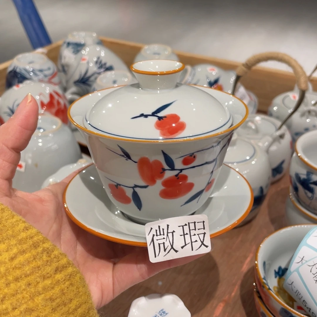 有瑕釉下彩纯手绘