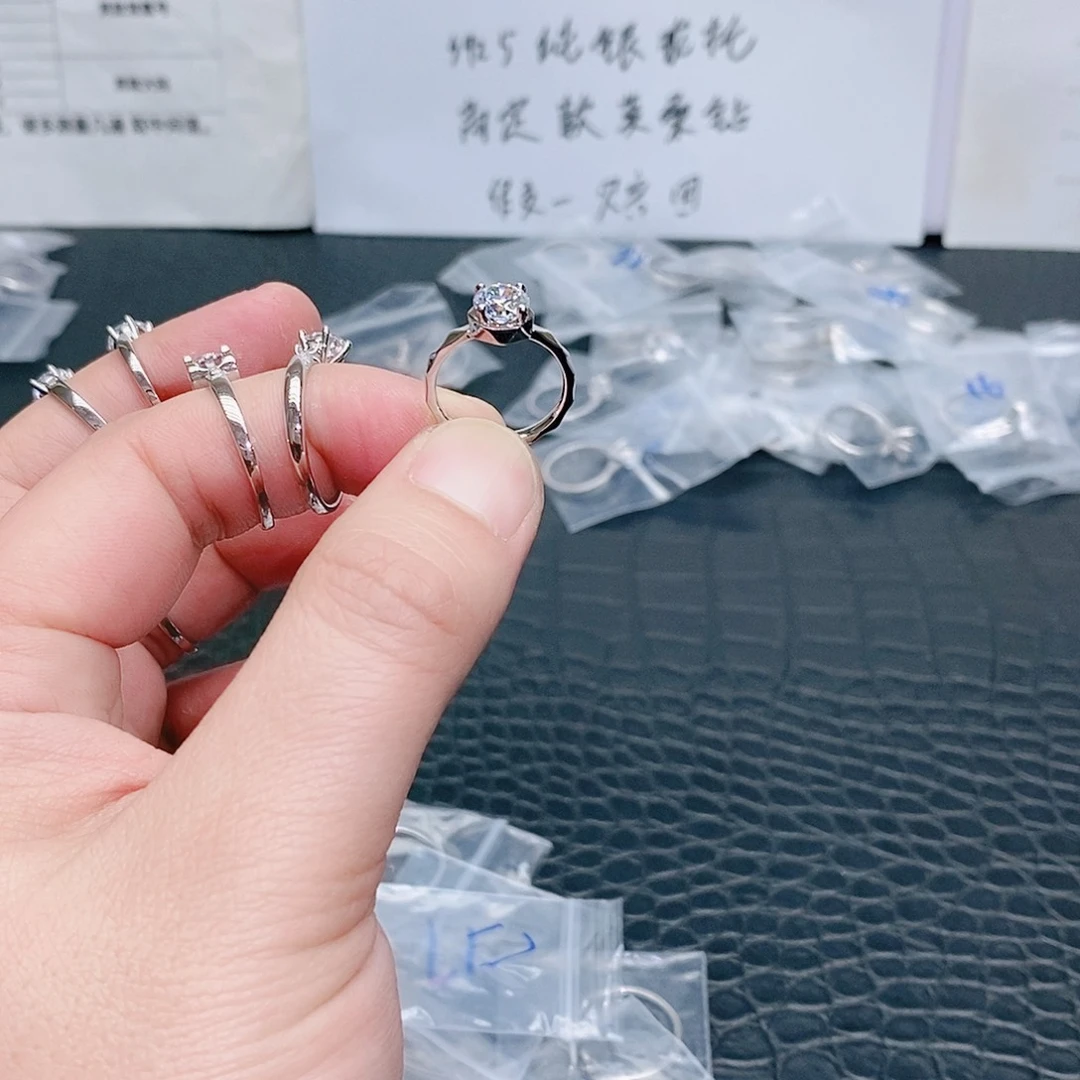 合成碳硅石925银格拉芙1克拉10码