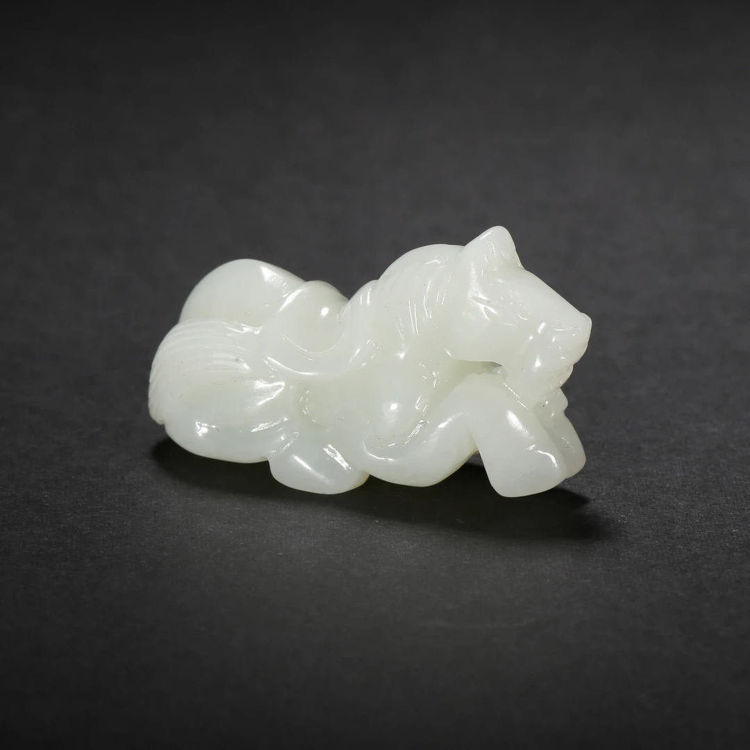 清代*午马玉坠/14JTY5309/和田玉【北京文博】