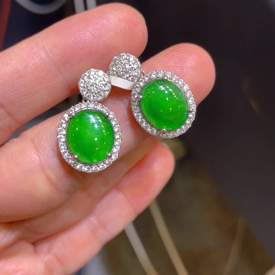 翡翠银S925镶嵌颈饰