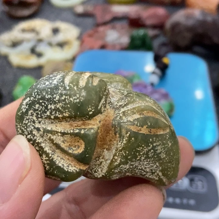 白玉菩提吊坠摆件