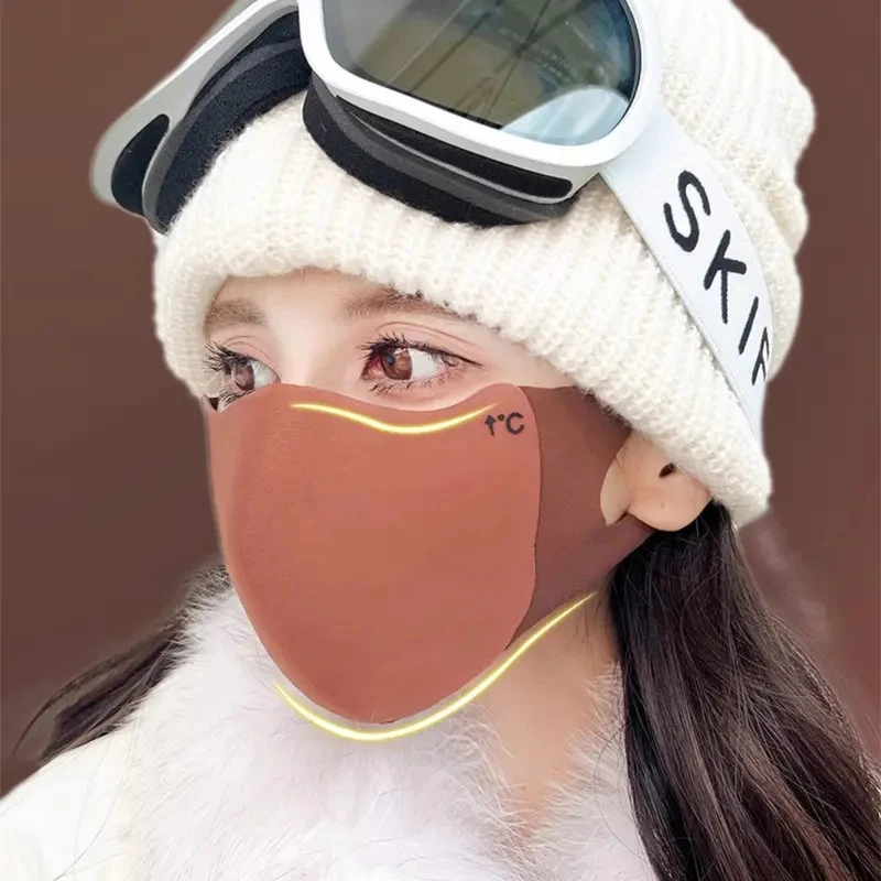 秋冬保暖口罩新款防风透气美拉德防晒水洗面罩3D立体户外骑行V脸