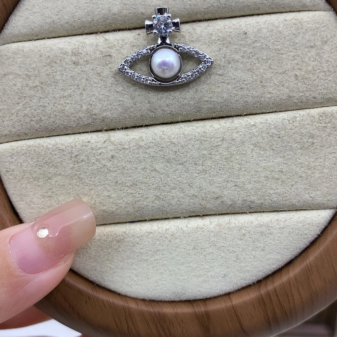 淡水珍珠耳饰银S925镶嵌