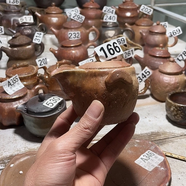 纯手工捏制柴烧茶具