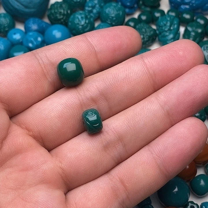 宁****无非金属高瓷地狱绿老型➕博古墩子