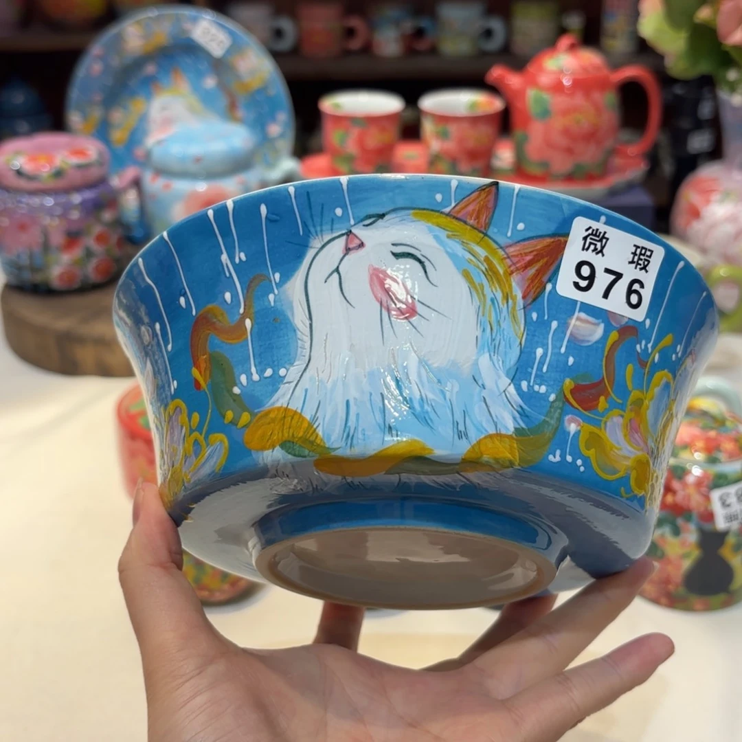 景德镇手绘高温釉下彩陶瓷茶具