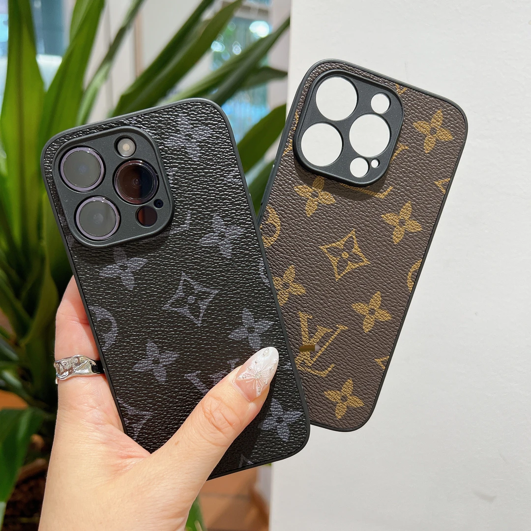 无标老花皮质适用苹果15promax手机壳14pro防摔iPhone13欧美12潮