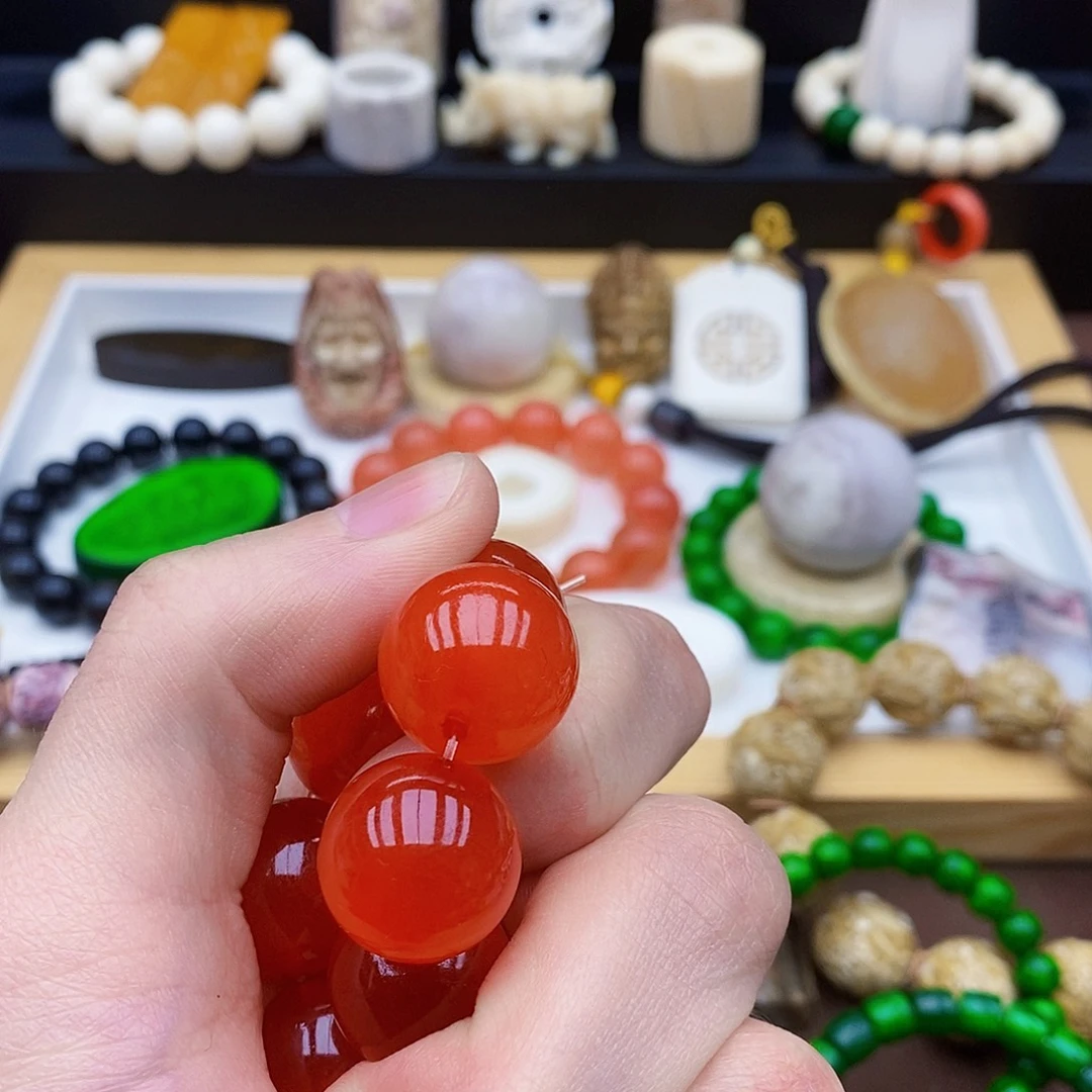 驼骨手串/手链时***儿18mm鱼惊石骨