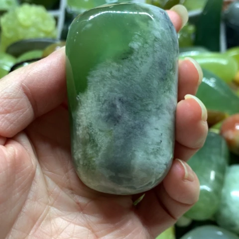 蛇纹石玉未镶嵌手把件