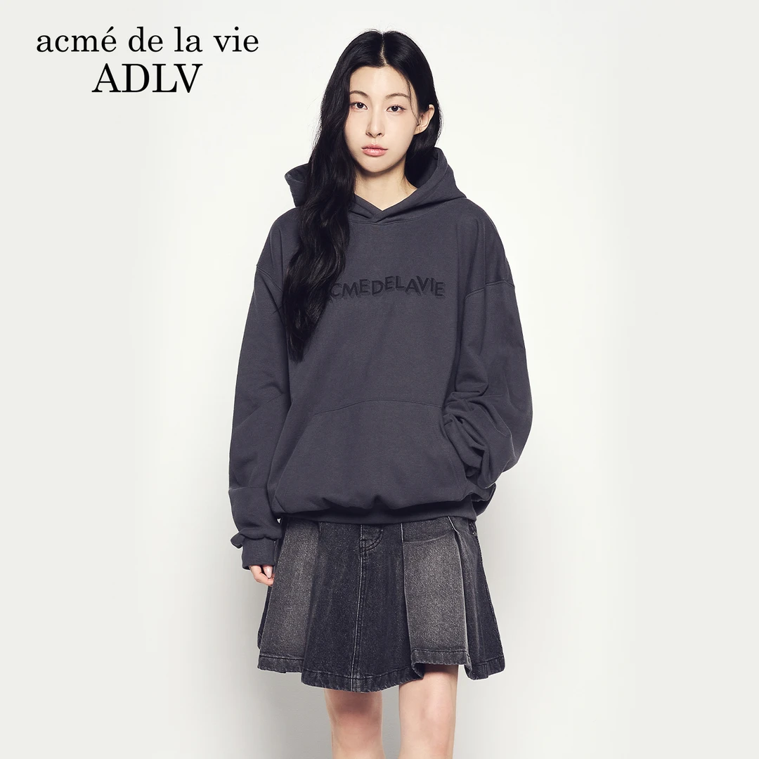 ADLV 3D立体LOGO印花连帽卫衣