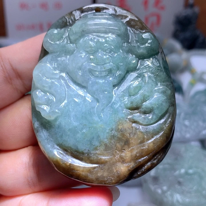翡翠未镶嵌颈饰保真天然A货翡翠