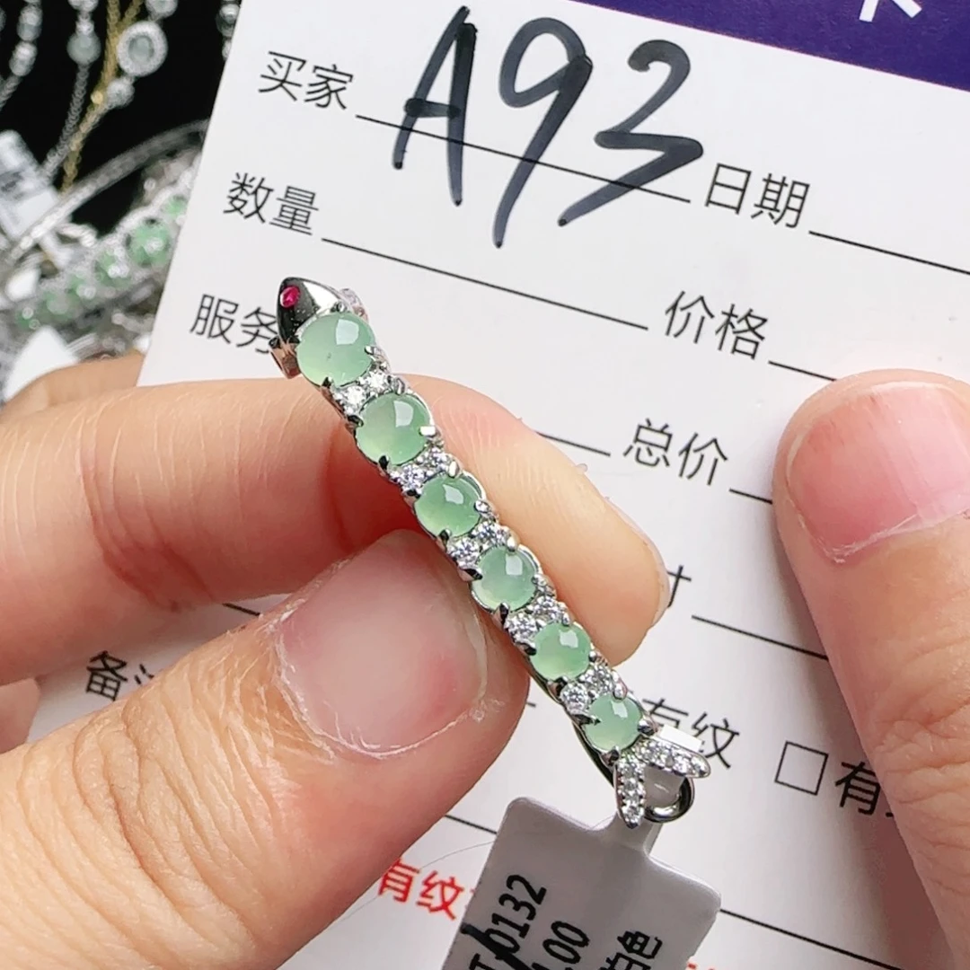 银S925镶嵌戒指翡翠