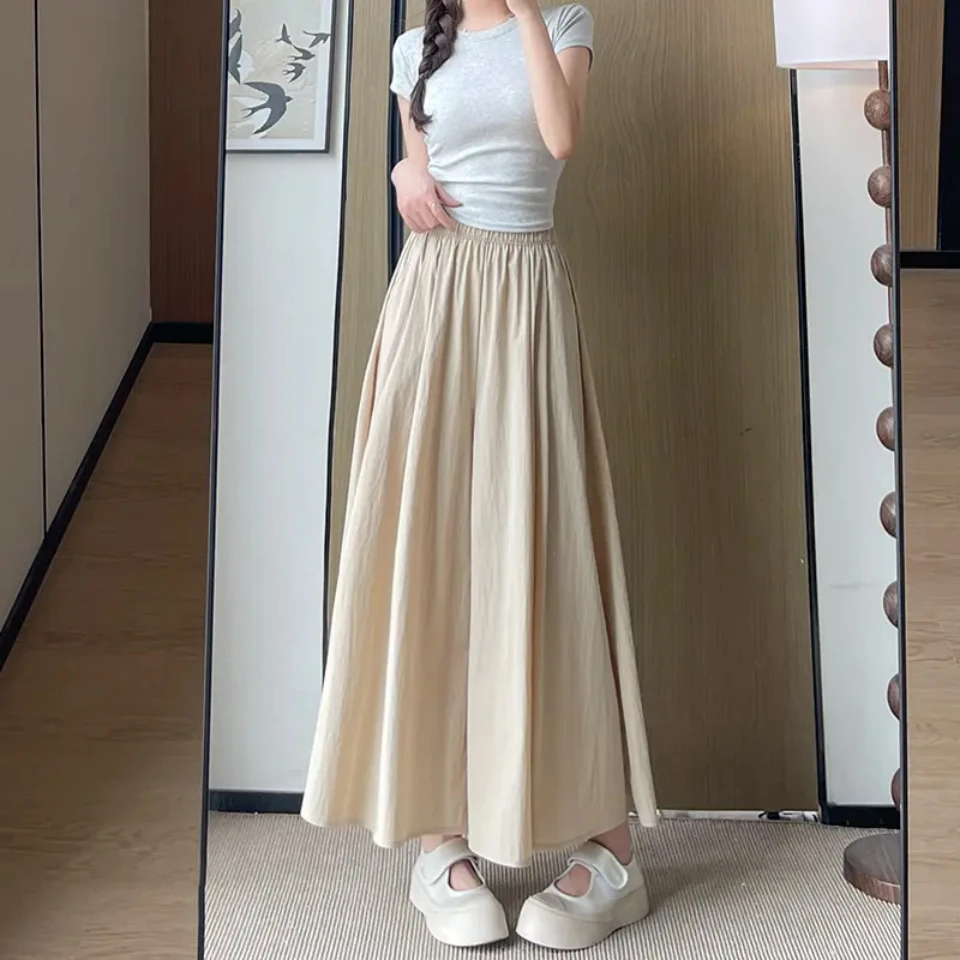 冰感山本裙裤女夏季薄款高腰显瘦休闲宽松垂坠感半身A字裤裙