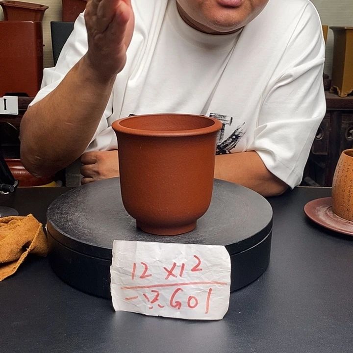 紫砂花盆货号一只G01