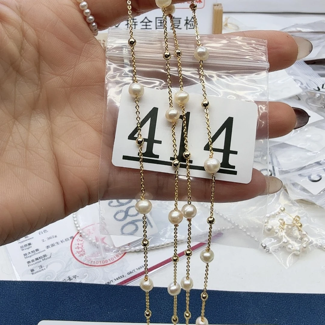 珠宝奇石淡水珍珠合金414