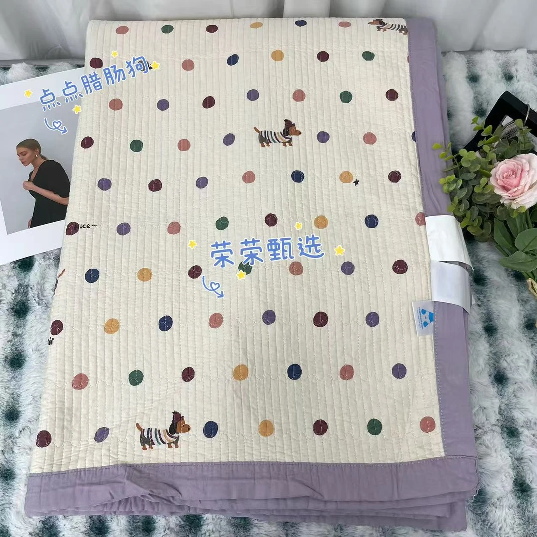 【RR荣荣】点点腊肠狗-新款高端莫代尔床盖可机洗亲肤舒适200*220