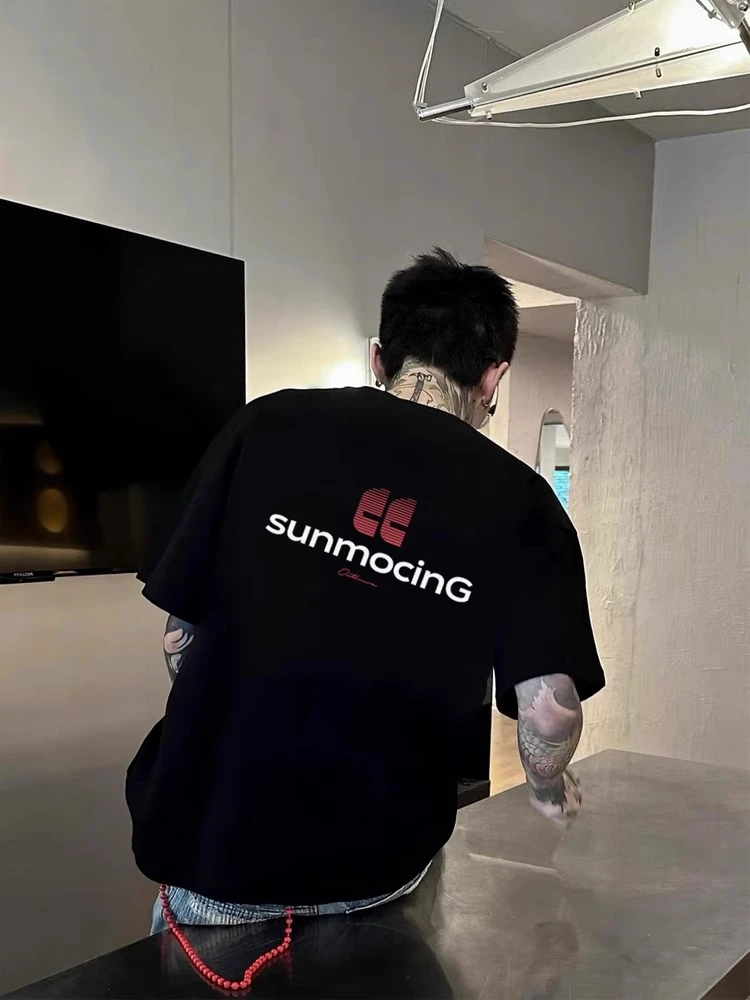 【重磅纯棉】美式cleanfit印花短袖T恤百搭休闲宽松潮流夏季上衣ins