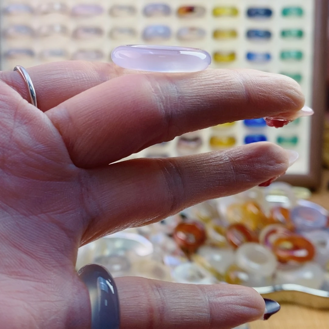 玛瑙/玉髓戒指未镶嵌ω****ω