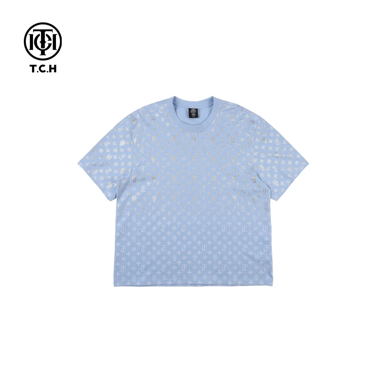 潮牌-T.C.H/2024夏季新款百搭潮流短袖T恤上衣男女同款T72B106109