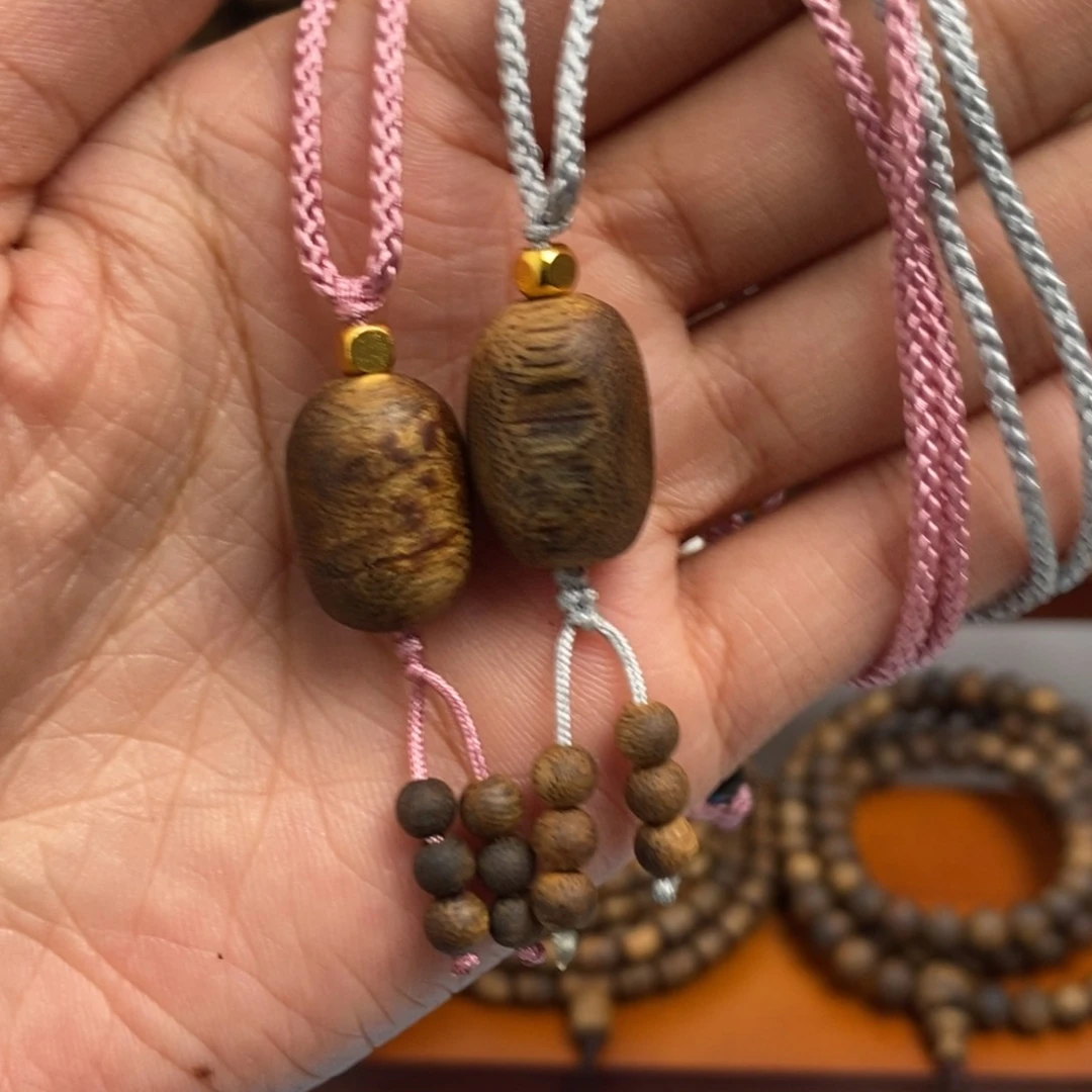 沉香沉香碎屑留疤珠挂脖拍一发二