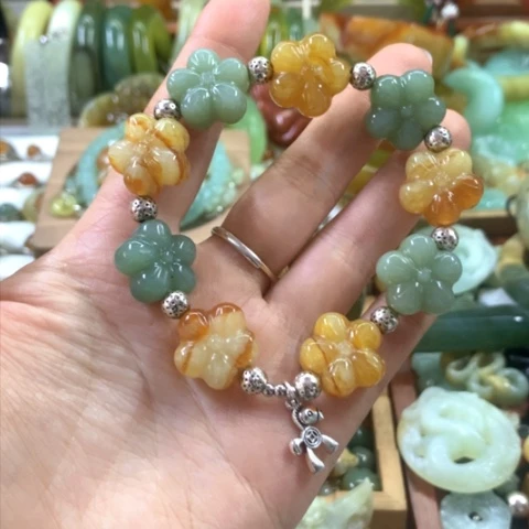 蛇纹石玉手串未镶嵌