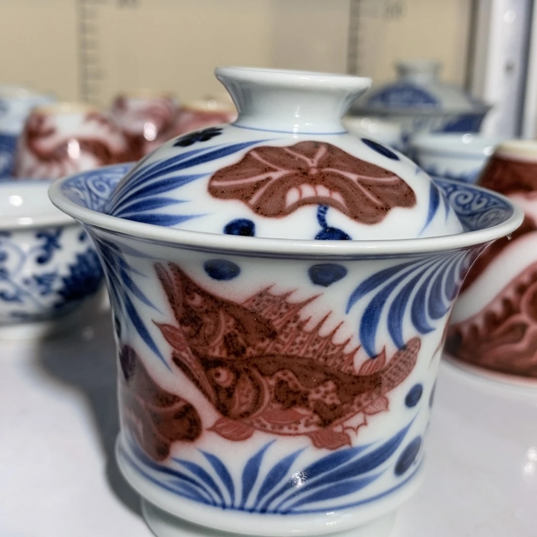 清仓特价手绘特价青花釉里红