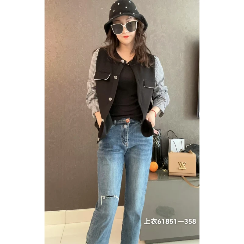 金影奇拼接上衣外套61851