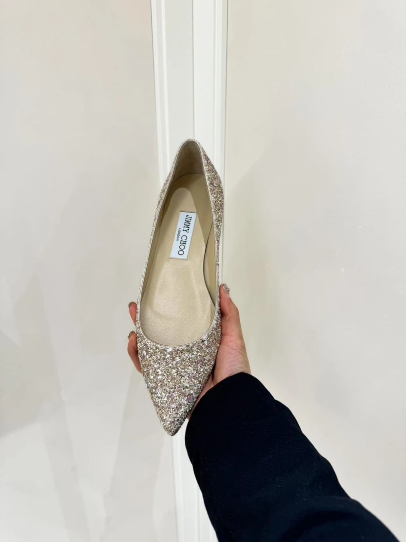 未使用 JIMMY CHOO/吉米周 浅口玛尖头平底鞋