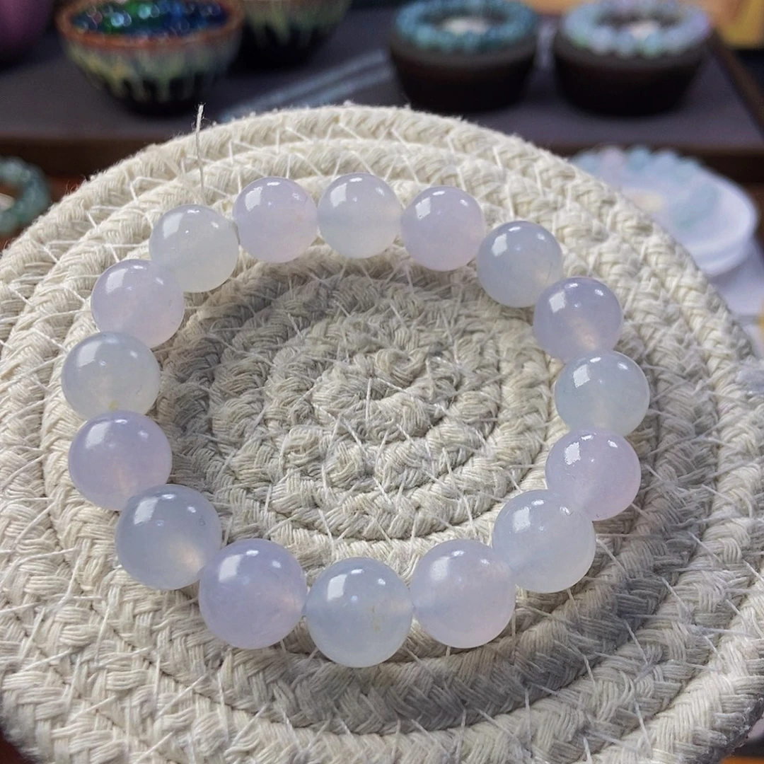 定制翡翠未镶嵌翡翠手串卡12+