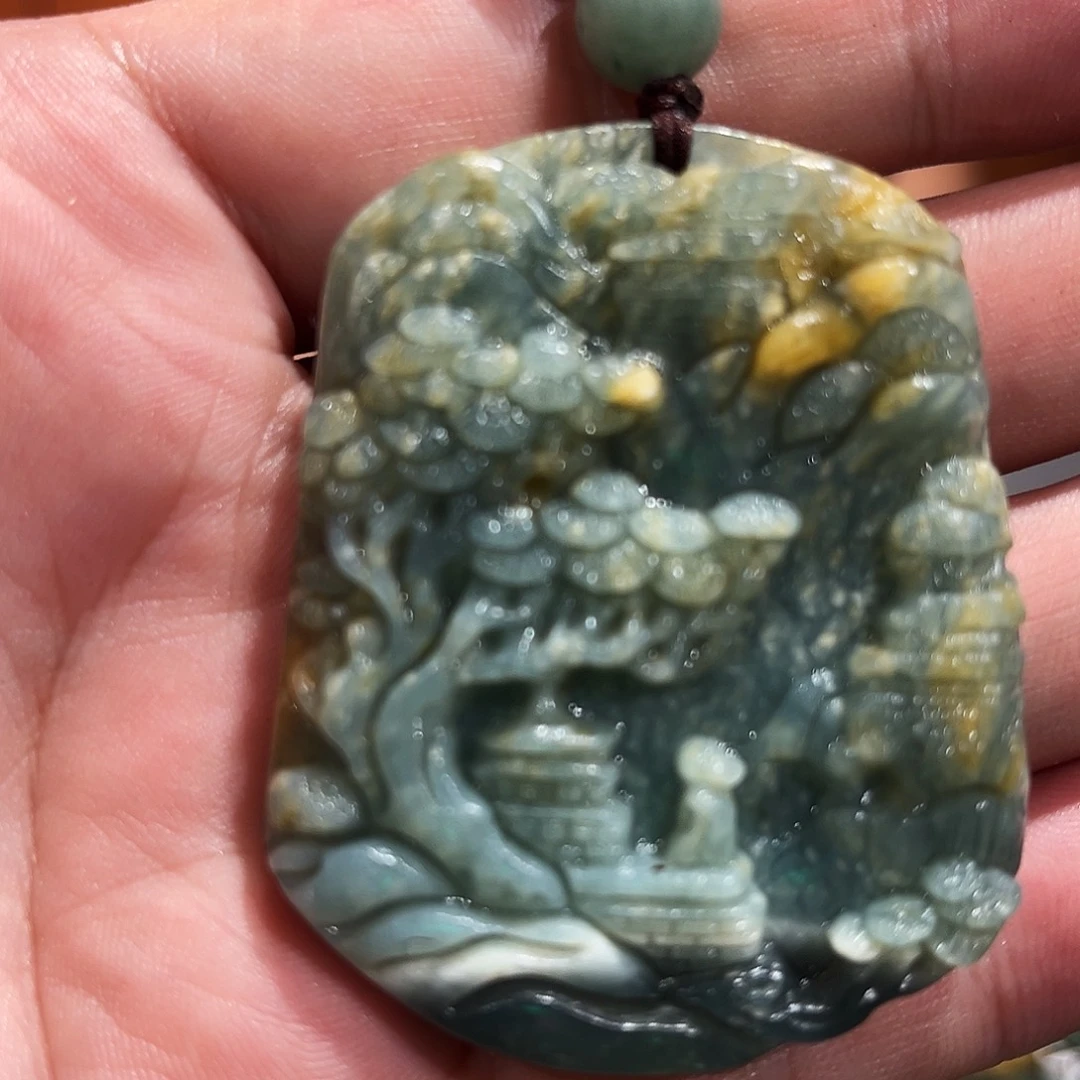 岫玉未镶嵌毛衣链