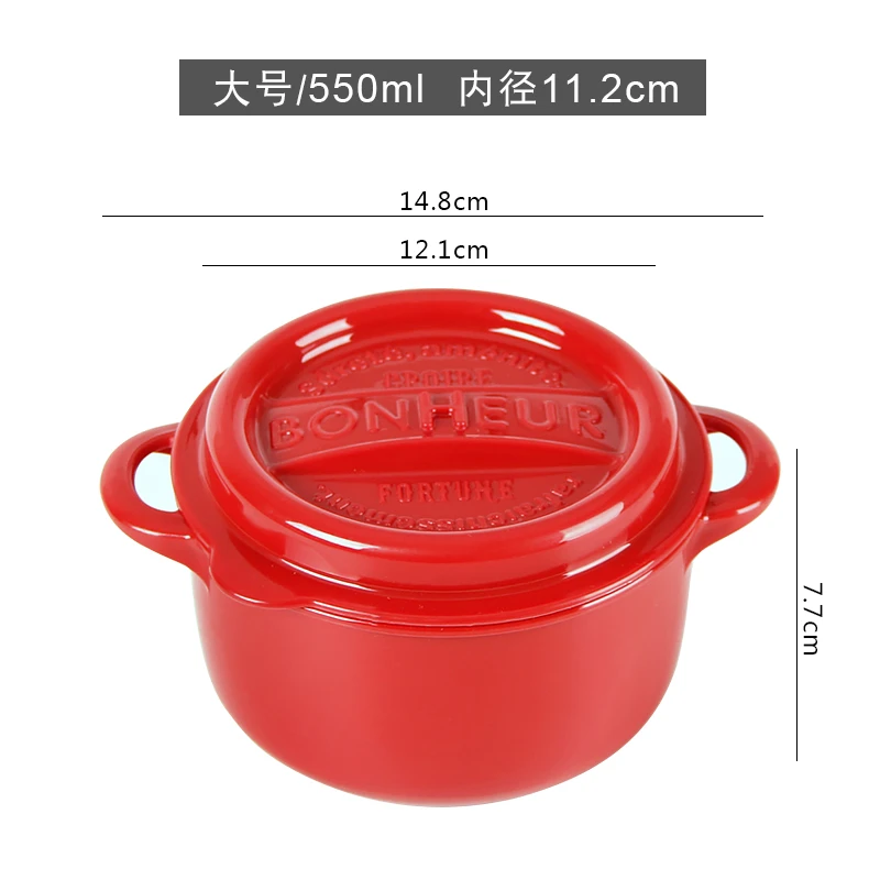 YAMADA日本进口水果沙拉盒密封保鲜盒仿珐琅餐具筷勺