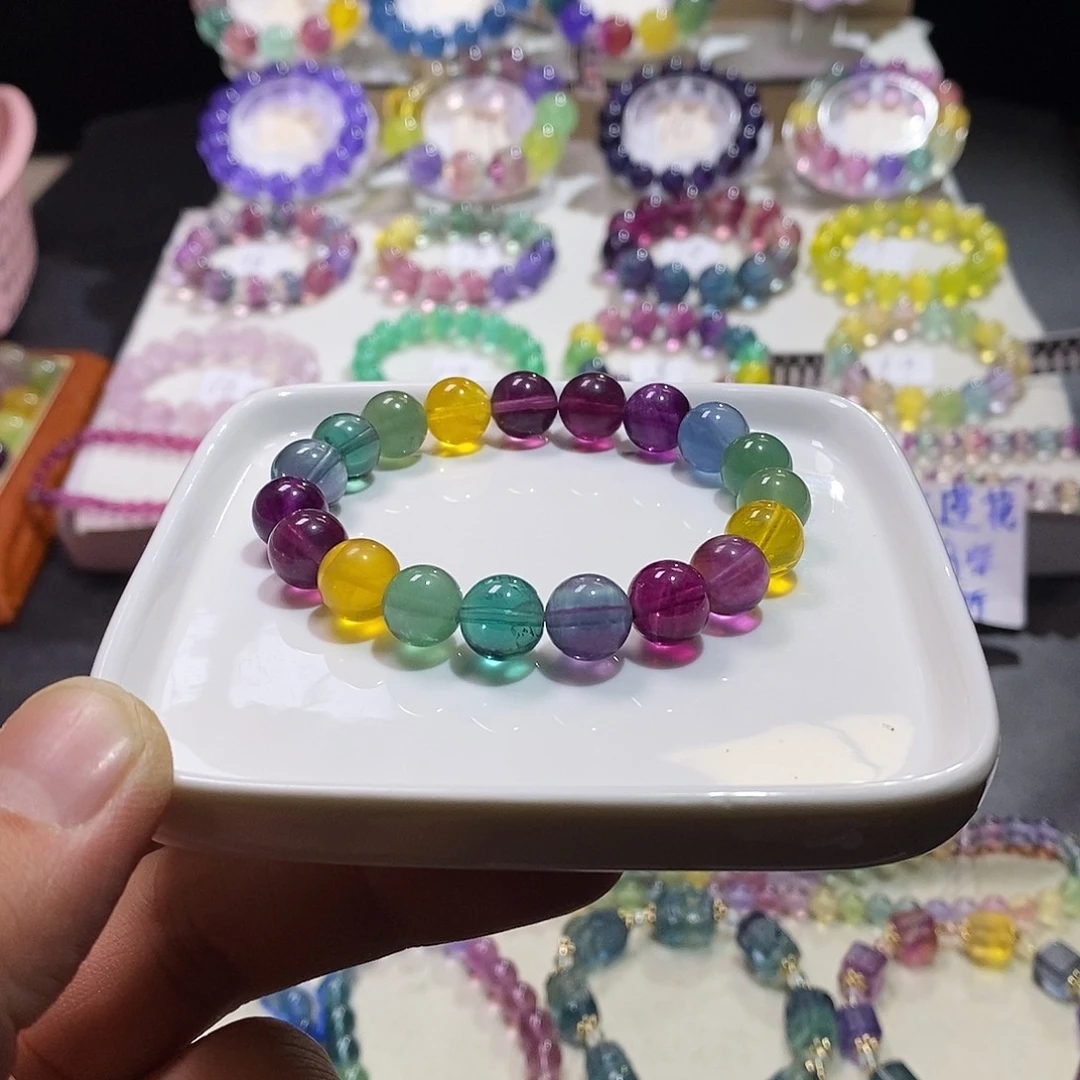 水晶手链未镶嵌艳丽色标10加