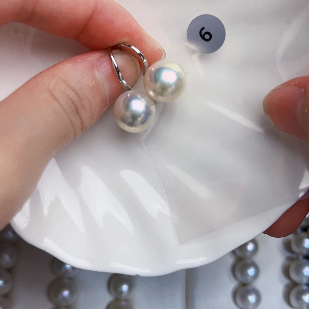 耳饰淡水珍珠银S925镶嵌