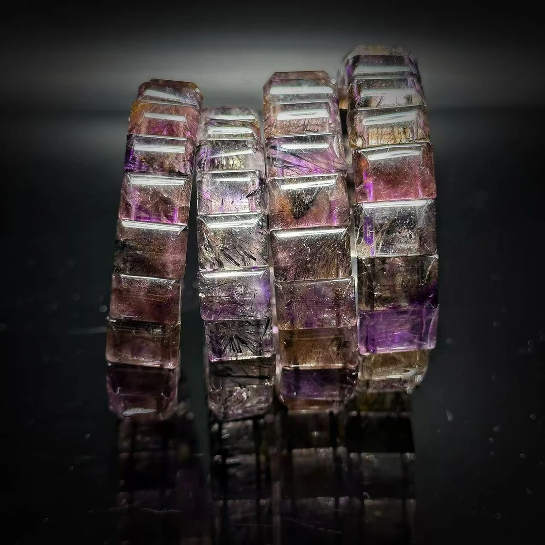 SJ0859紫而生贵 贵而生财 紫发水晶手牌多样发其一