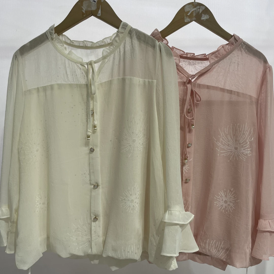 A813款夏季女款雪纺小衫