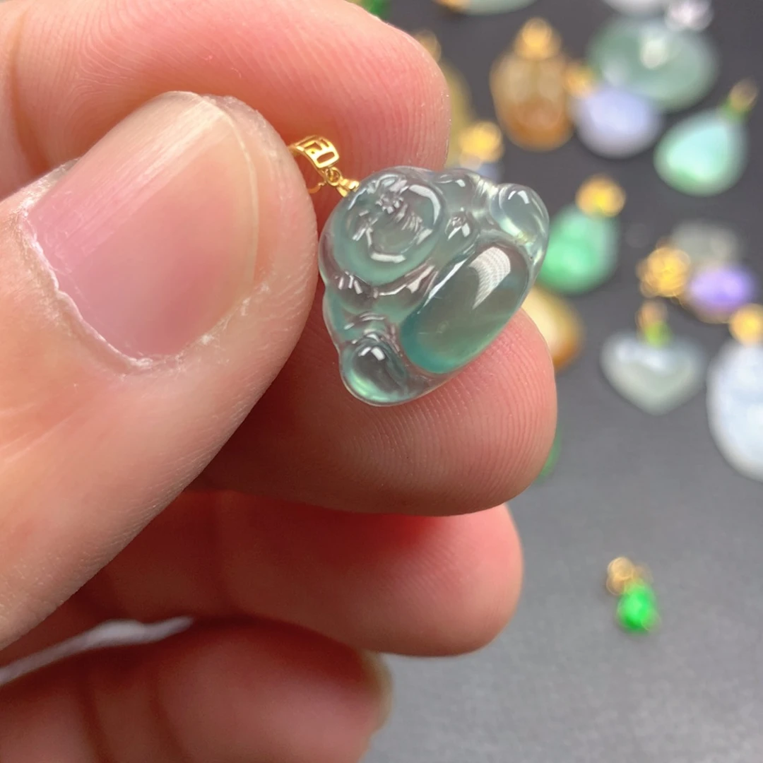 【闪购商品】颈饰18K金镶嵌翡翠翡翠