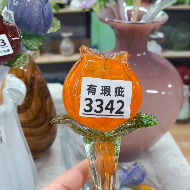 琉璃3342 家悦美居琉璃花瓶瑕