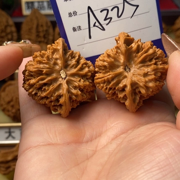 大***鹏桃核把件满天星是