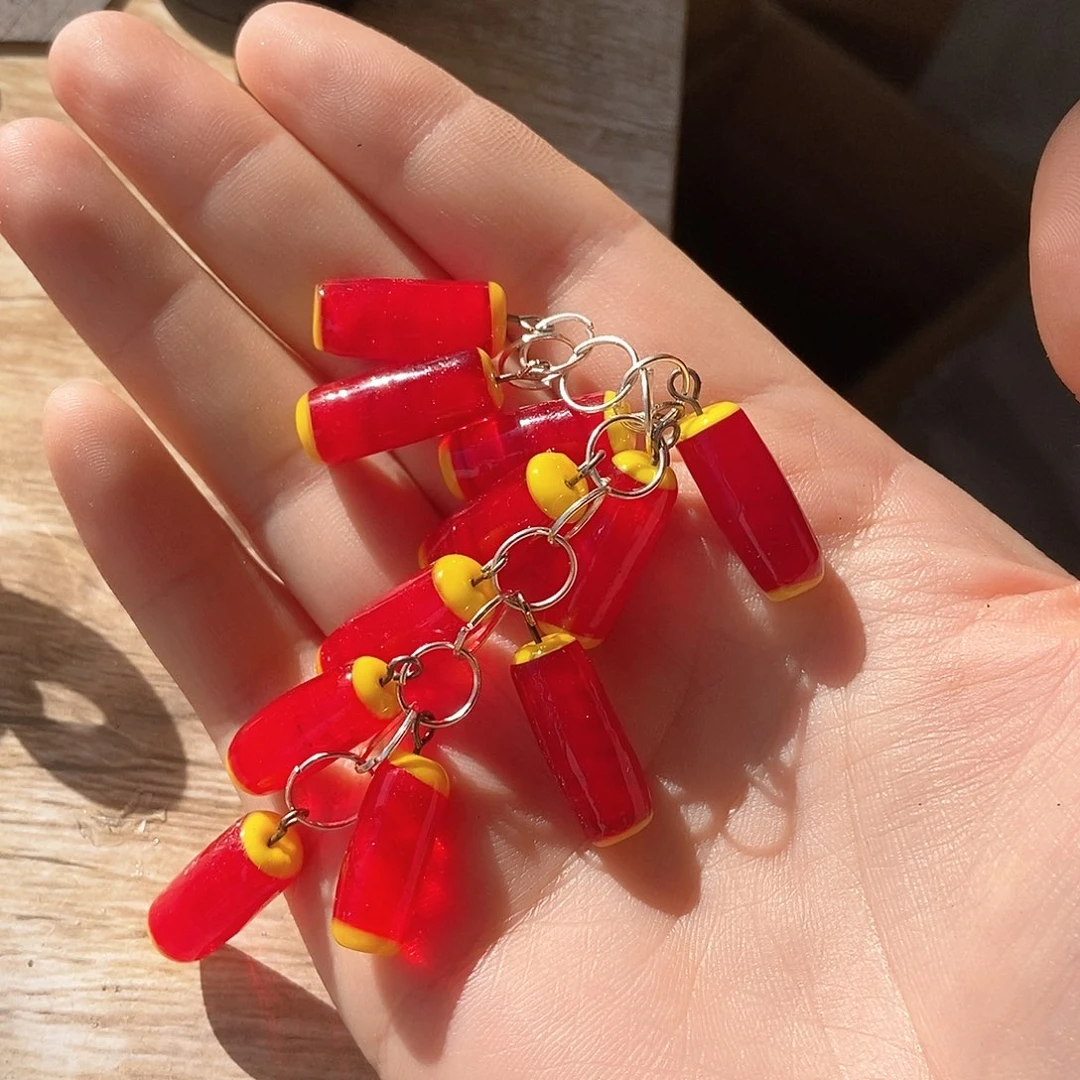 琉璃手工艺品鞭炮11个