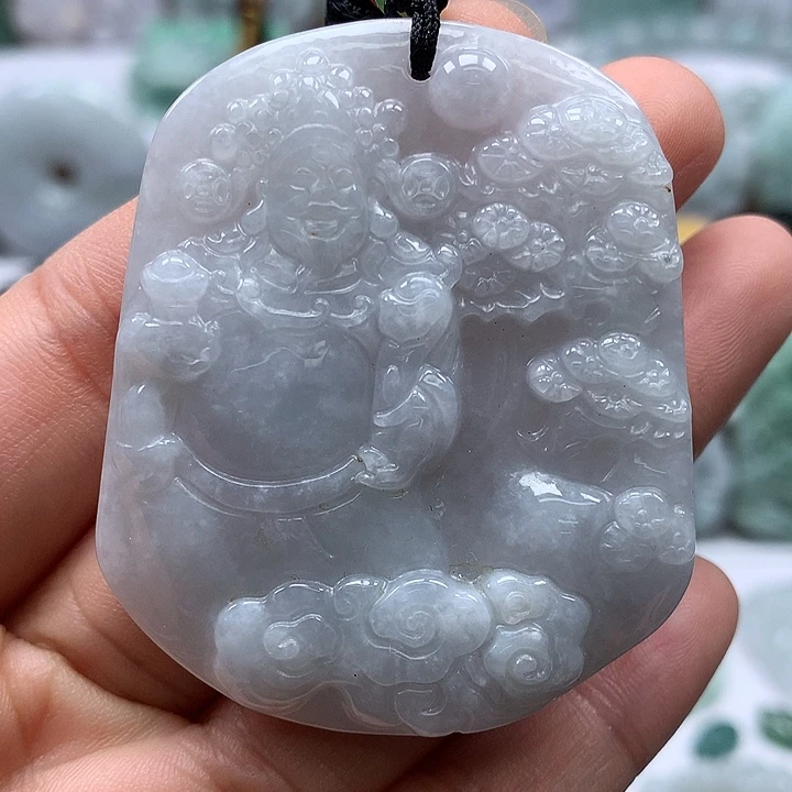 翡翠未镶嵌颈饰财神爷福利