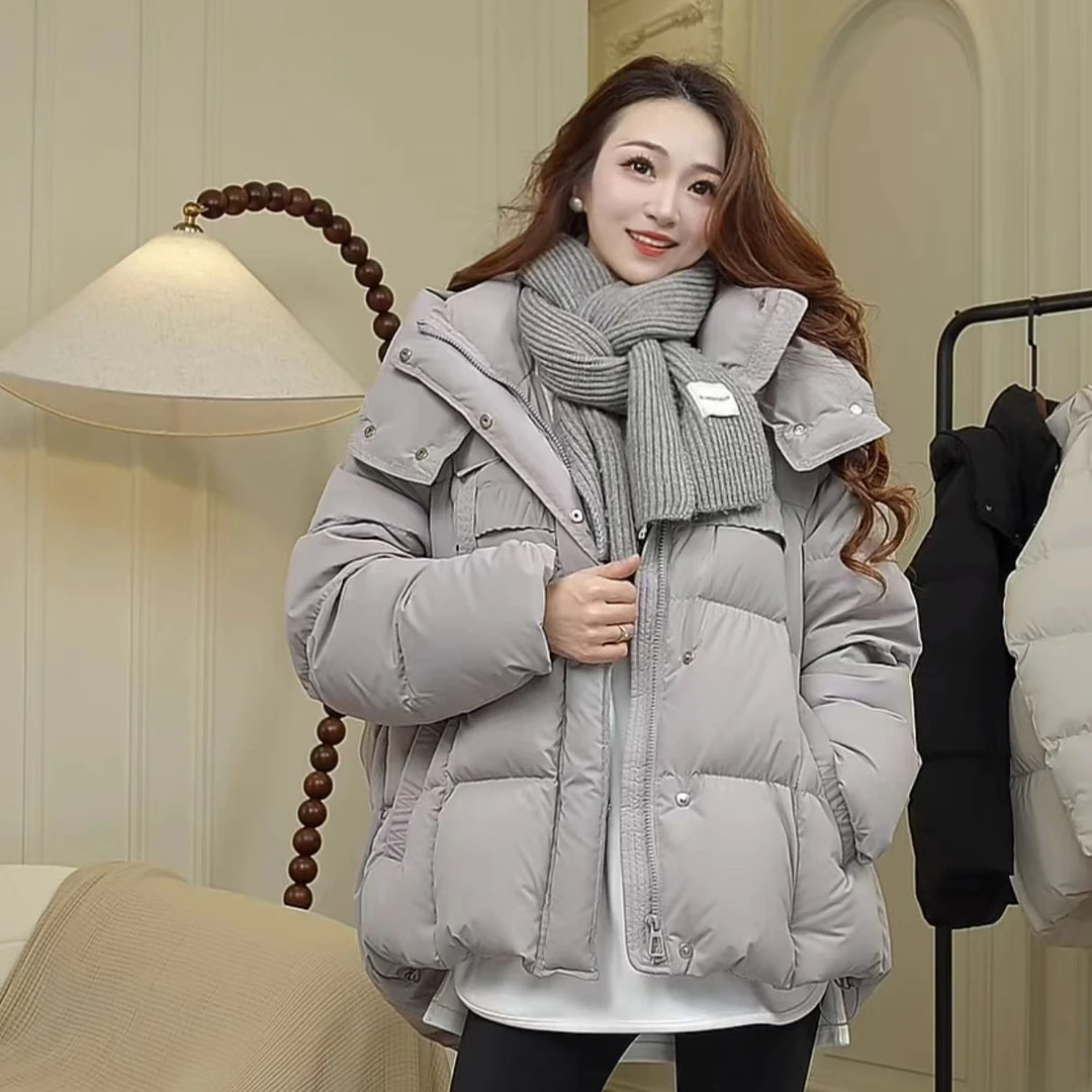 冬装韩系穿搭时尚女短中长款厚绒羽绒服外套1165款