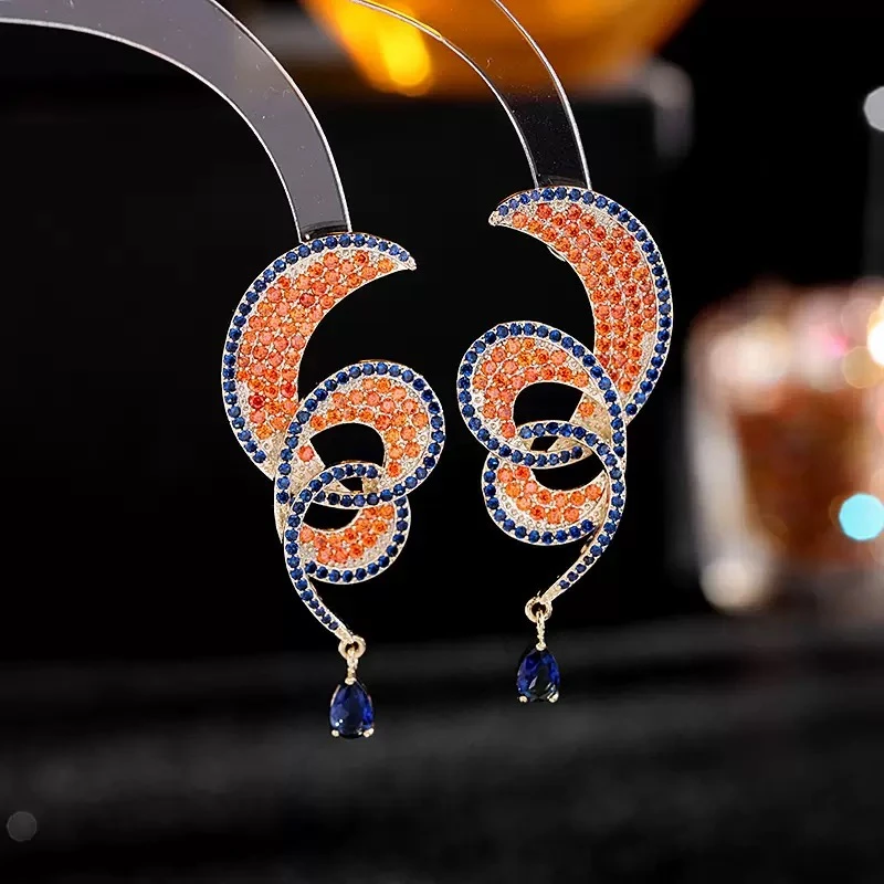 铜合金锆石耳饰 秀款耳环532