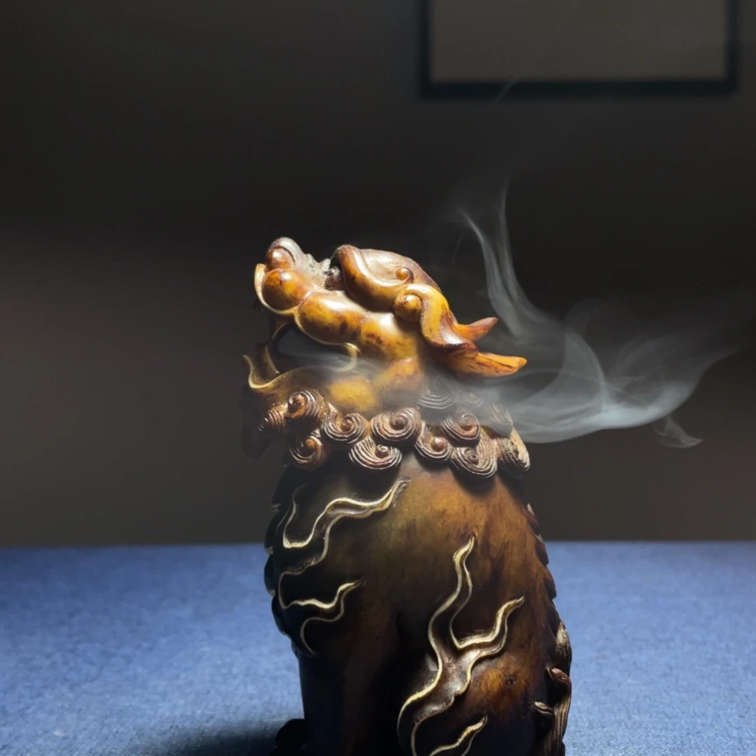 木青**子鹿角工艺品香炉