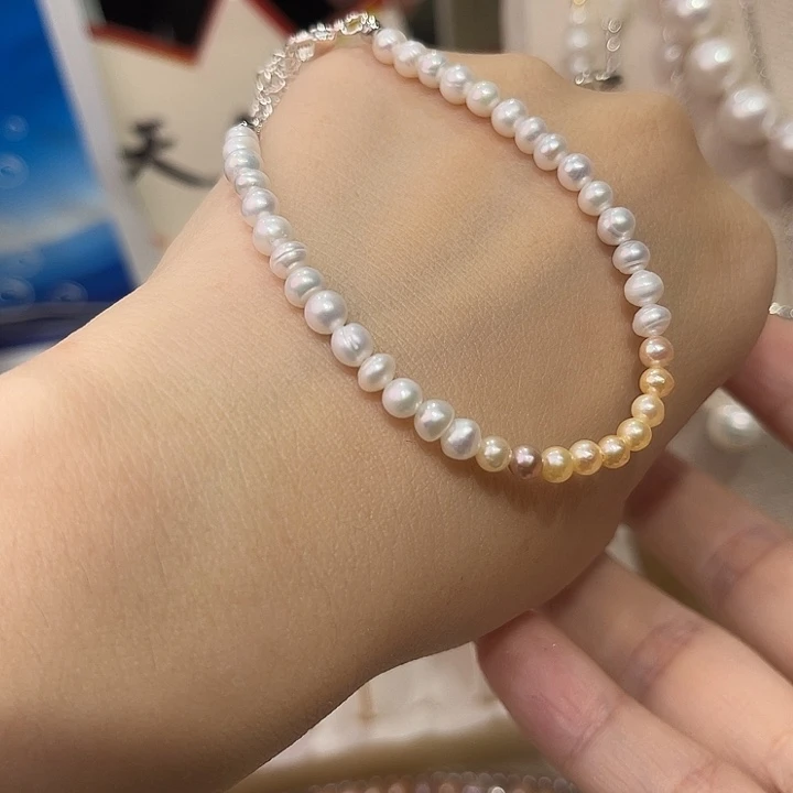 手绳淡水珍珠合金