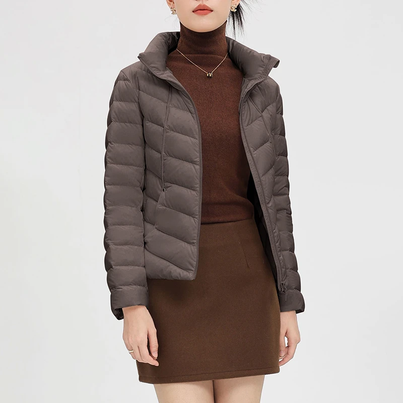 韩版立领排骨小蛮腰羽绒外套轻薄保暖羽绒服女5349-2508