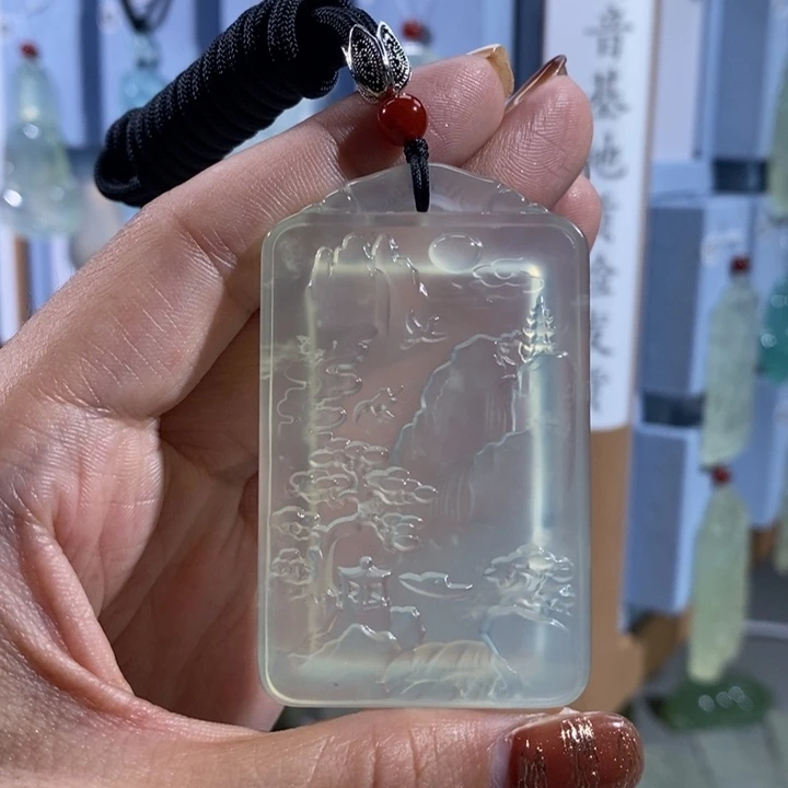 岫玉未镶嵌吊坠吊坠