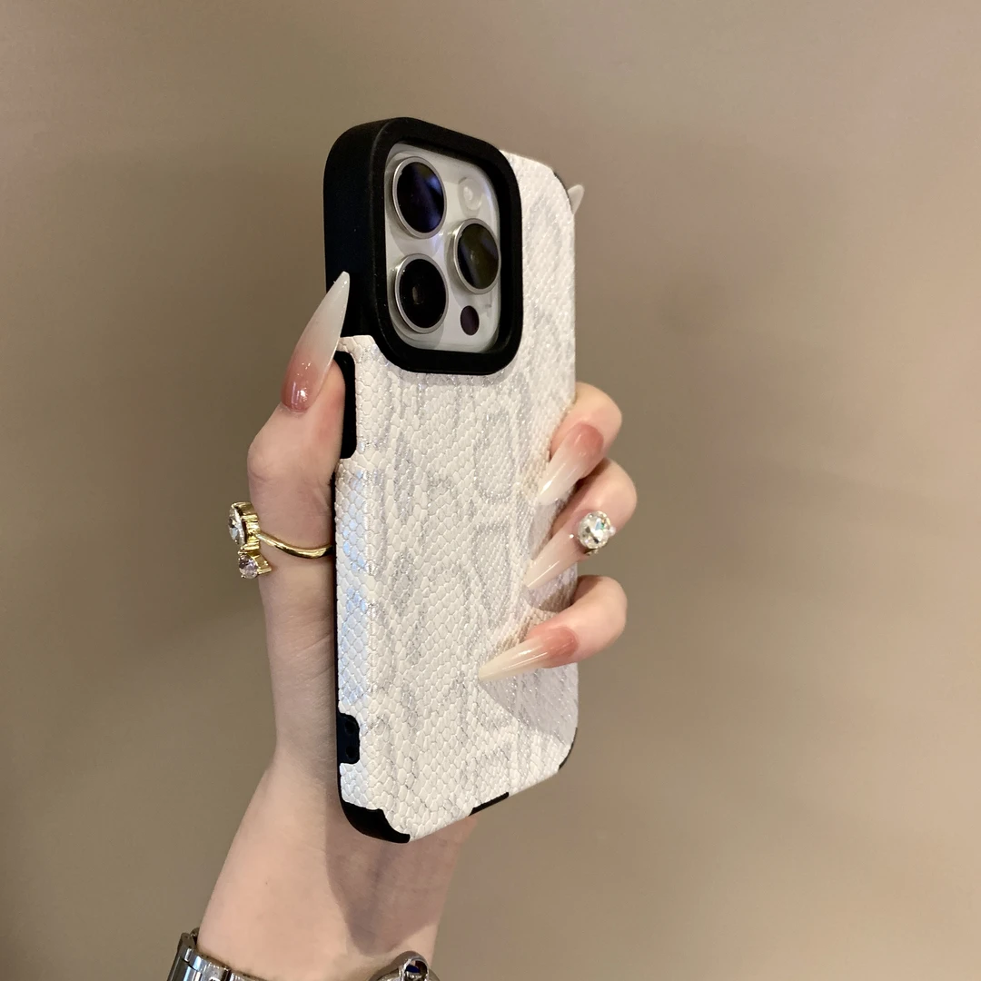 高级瞳眼闪粉蛇纹磁吸适用iPhone16pro手机壳15苹果14Pro创意13软