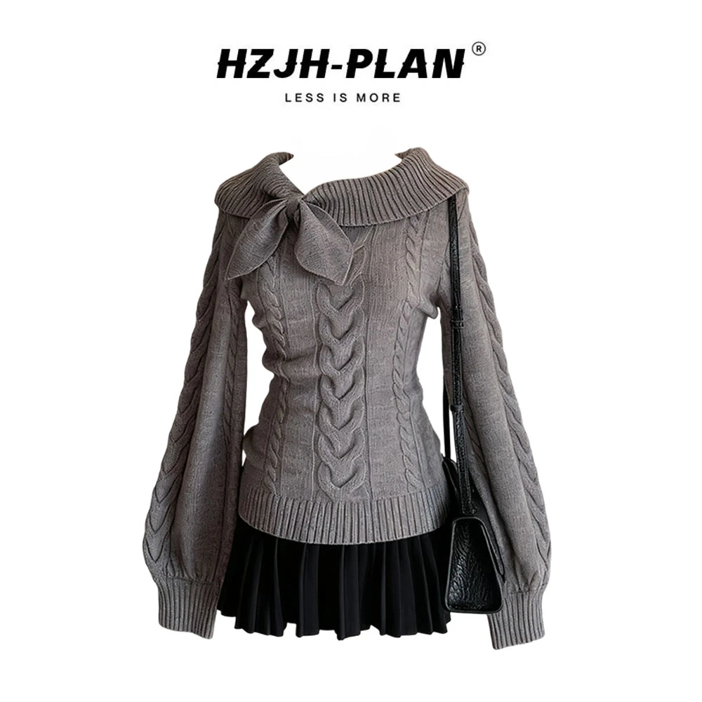 INSCEC莉莉丝vintage两件套古着毛衣系列格裙秋冬套装穿搭一整套