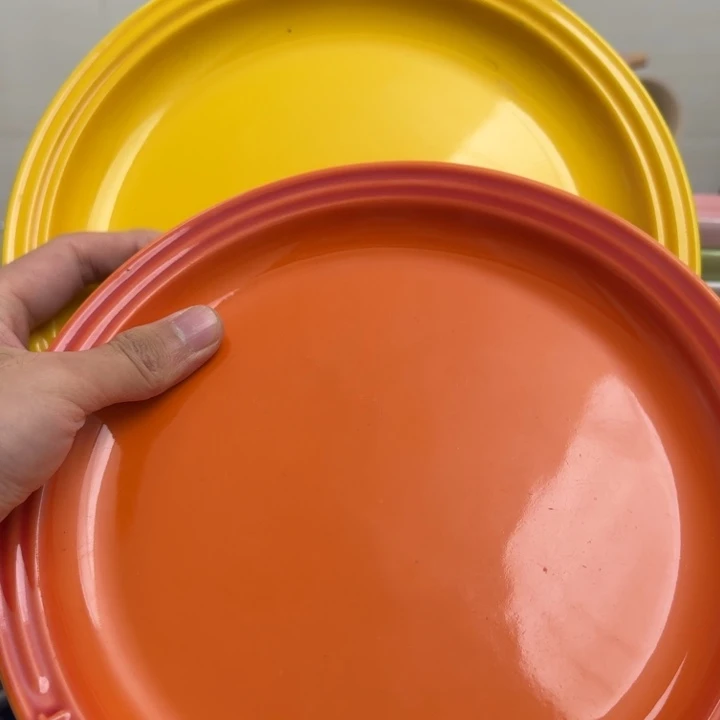 瓷片微瑕2个9英寸牛排盘